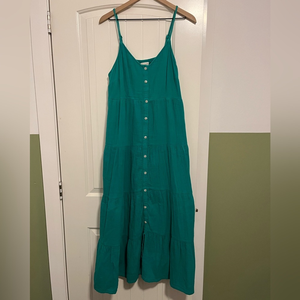 Teal Sleeveless Maxi Dress
